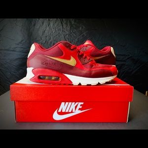 Nike Airmax 90 Gold and Red 9